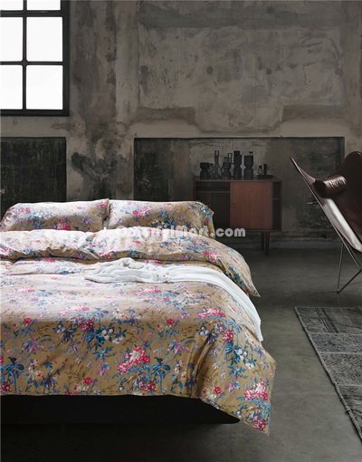 Xenia Brown Bedding Set Luxury Bedding Collection Satin Egyptian Cotton Duvet Cover Set