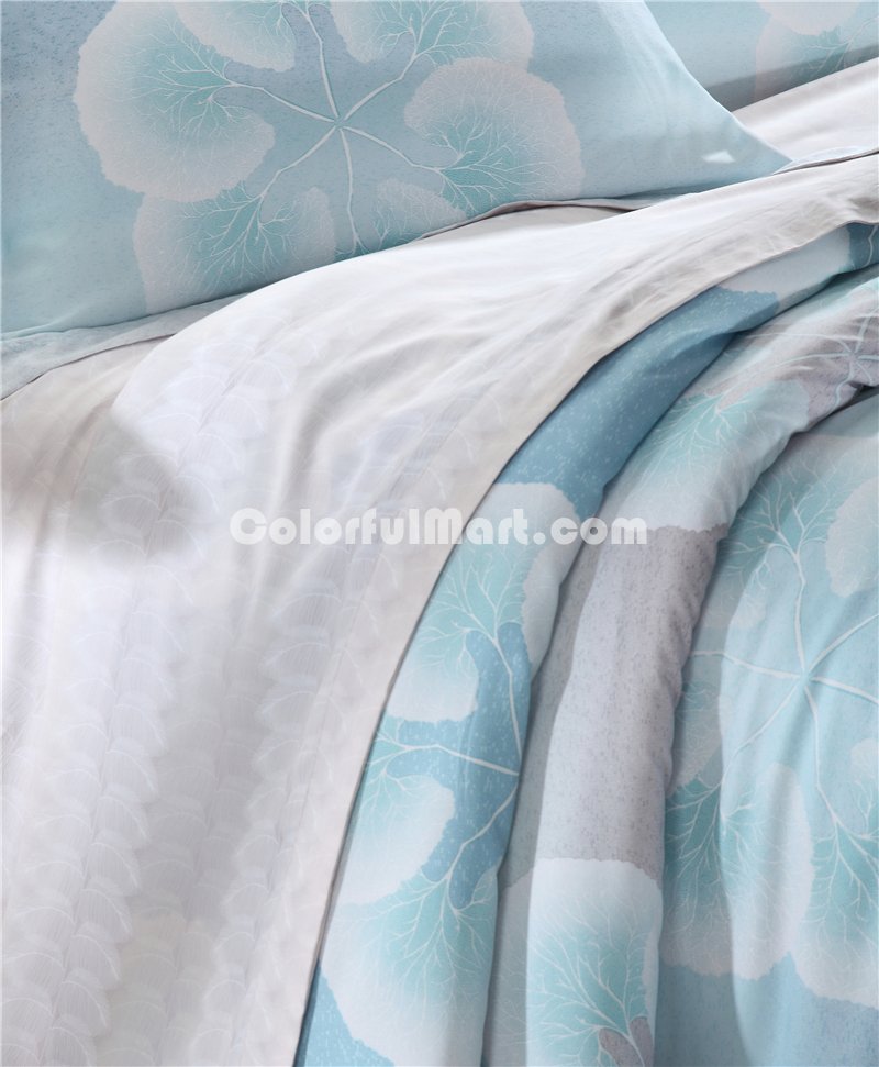 Blue Morning Blue Bedding Set Luxury Bedding Girls Bedding Duvet Cover Pillow Sham Flat Sheet Gift Idea - Click Image to Close