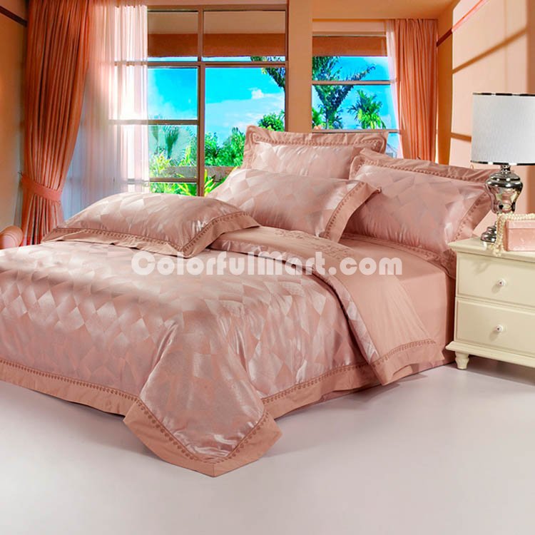 Sunset Glow Shallow Jade 4 PCs Luxury Bedding Sets - Click Image to Close