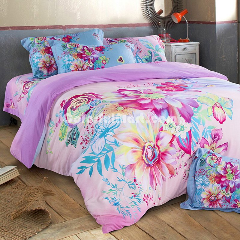 Beautiful Shadows Pink Bedding Set Modern Bedding Collection Floral Bedding Stripe And Plaid Bedding Christmas Gift Idea - Click Image to Close