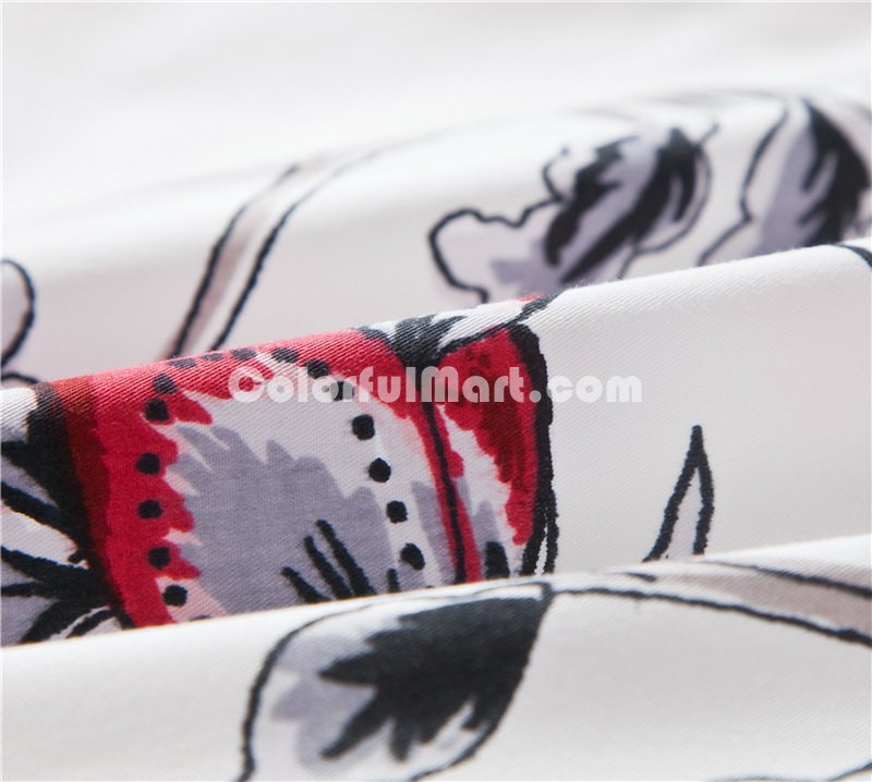 Ruibinka White Bedding Set Luxury Bedding Scandinavian Design Duvet Cover Pillow Sham Flat Sheet Gift Idea - Click Image to Close