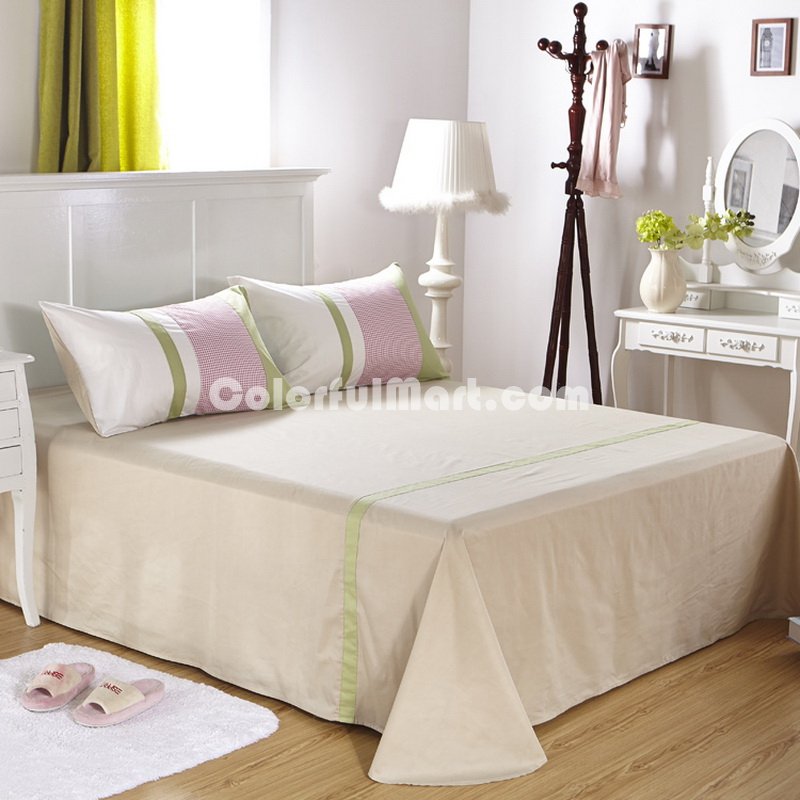 Spring Flowers Light Green Modern Bedding College Dorm Bedding - Click Image to Close