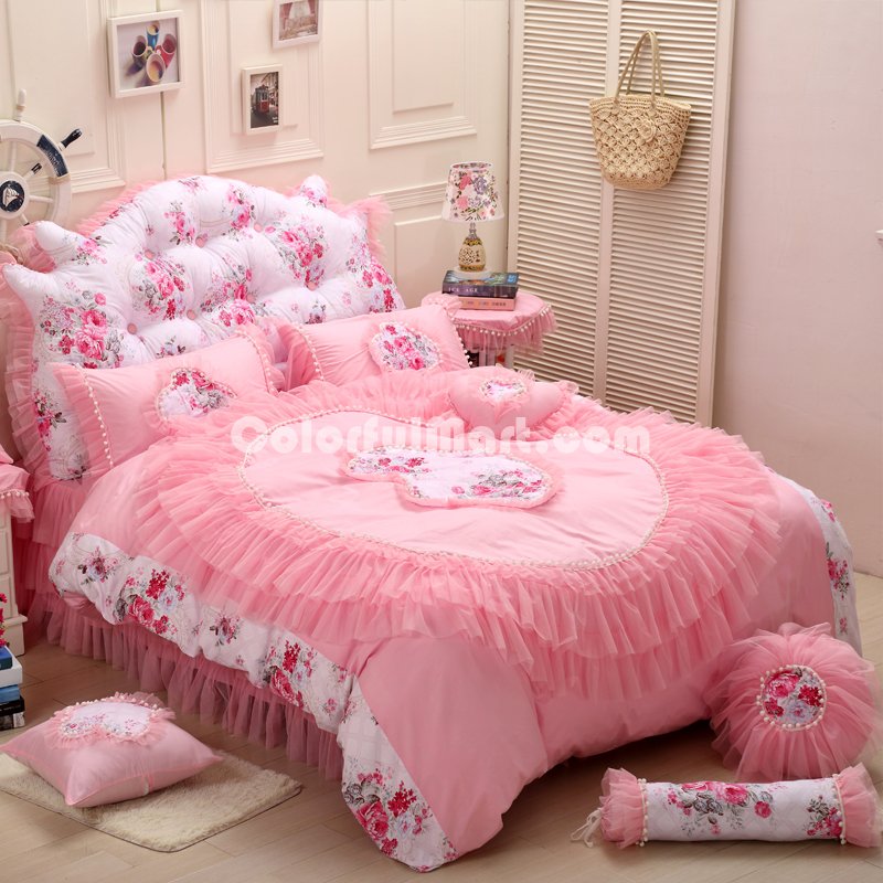 Flowers In The Mirror Pink Princess Bedding Girls Bedding Women Bedding - Click Image to Close