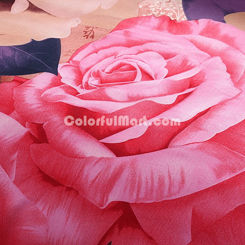 Rose Classic Bedding 3D Duvet Cover Set - Click Image to Close