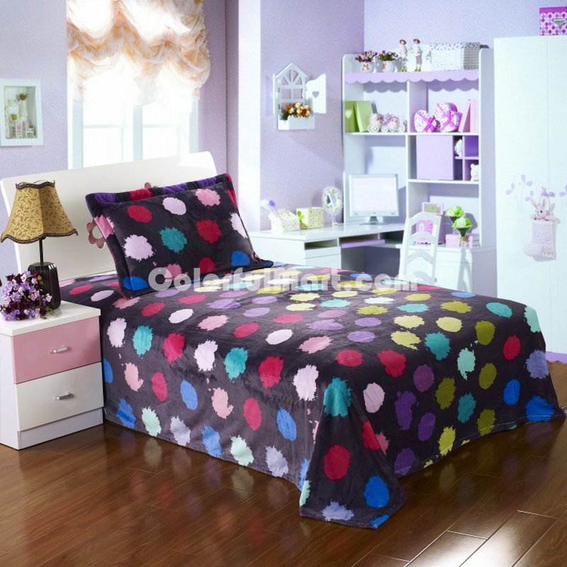 Colorful Space Flannel Duvet Cover Set Kids Bedding - Click Image to Close