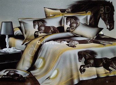 Horse In Wilderness Bedding 3D Duvet Cover Set