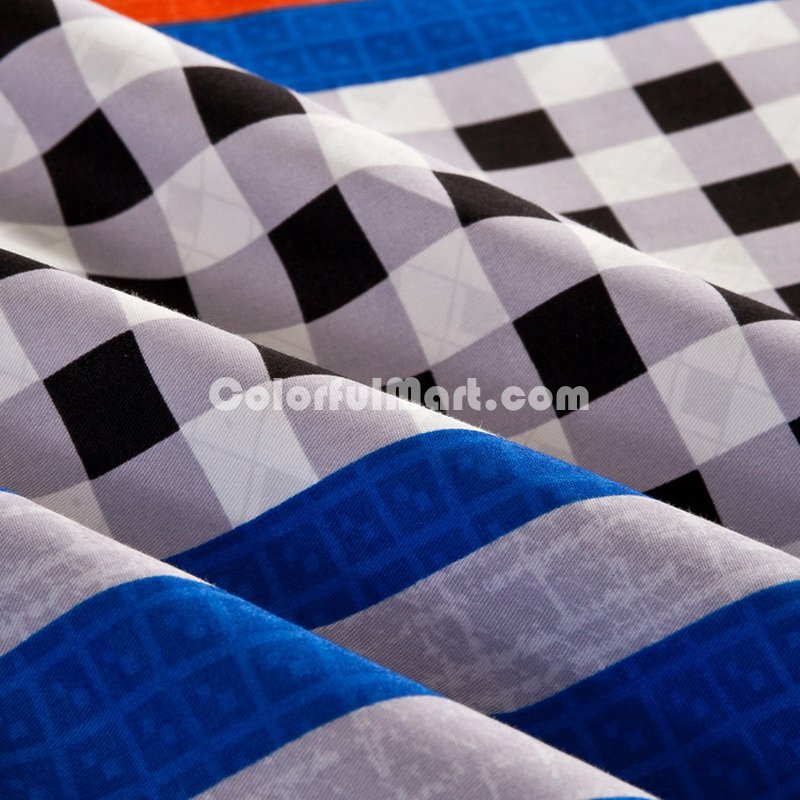 Summertime Blue Tartan Beddding Stripes And Plaids Bedding - Click Image to Close