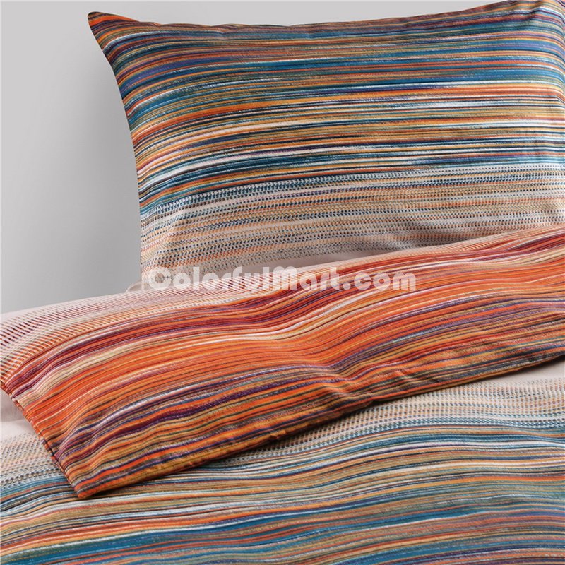 Sineila Orange Bedding Set Luxury Bedding Scandinavian Design Duvet Cover Pillow Sham Flat Sheet Gift Idea - Click Image to Close