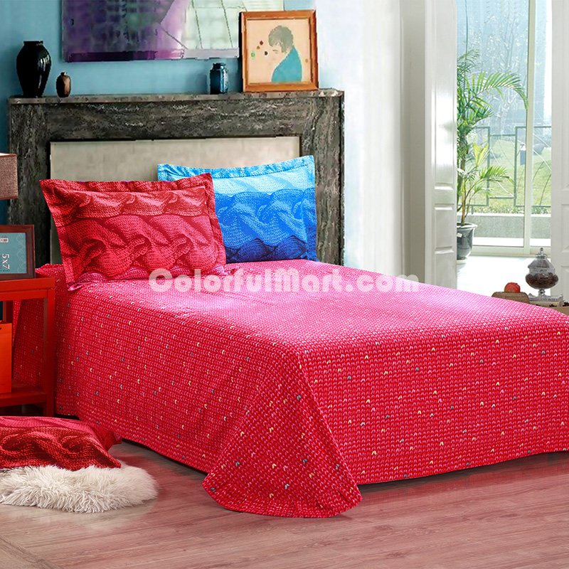 Louvre Fashion Red Duvet Cover Set European Bedding Casual Bedding - Click Image to Close