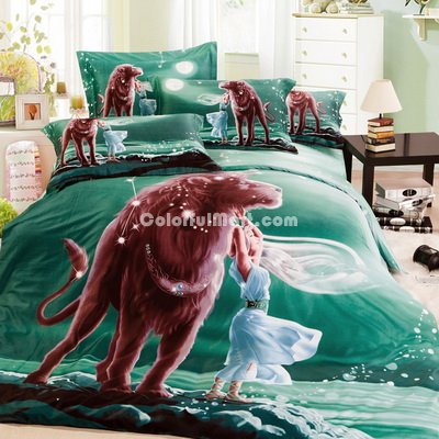 Leo Oil Painting Style Zodiac Signs Bedding Set