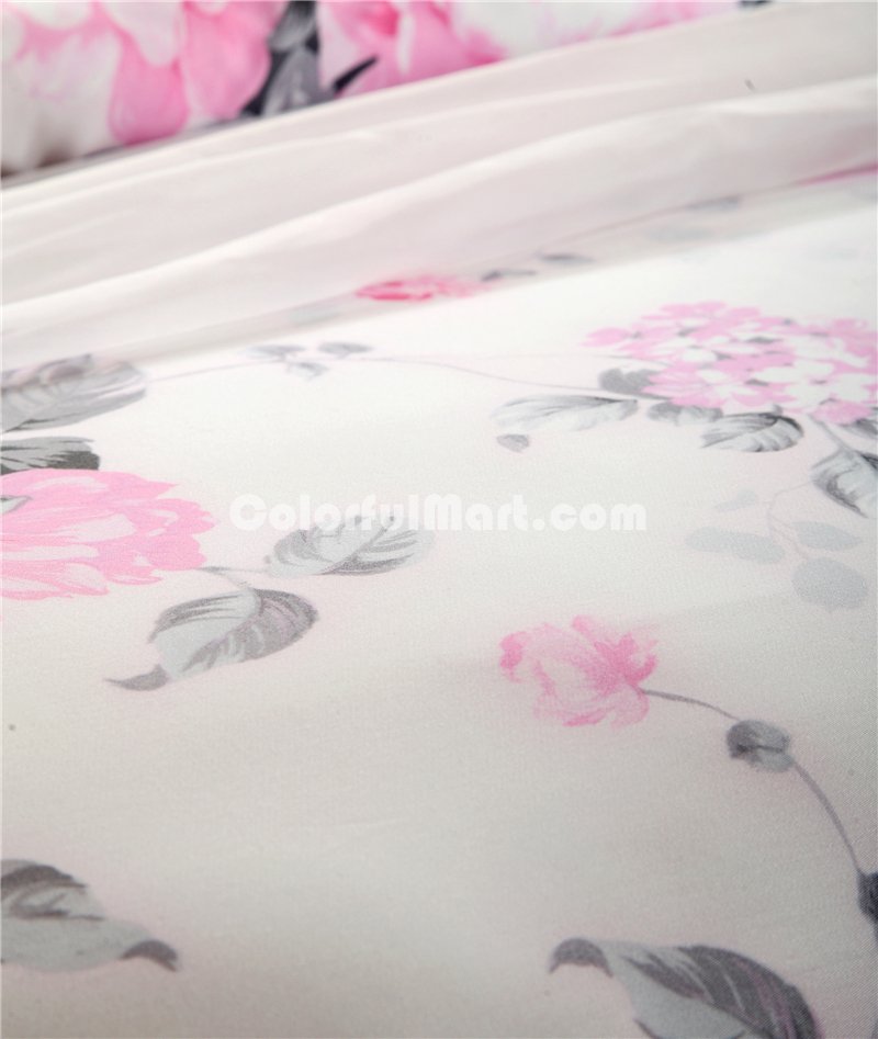 Blue And White Porcelain Pink Bedding Set Girls Bedding Floral Bedding Duvet Cover Pillow Sham Flat Sheet Gift Idea - Click Image to Close