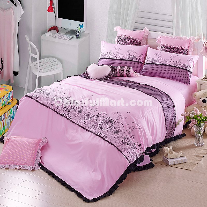 Flower Dance Pink Bedding Girls Bedding Princess Bedding Teen Bedding - Click Image to Close