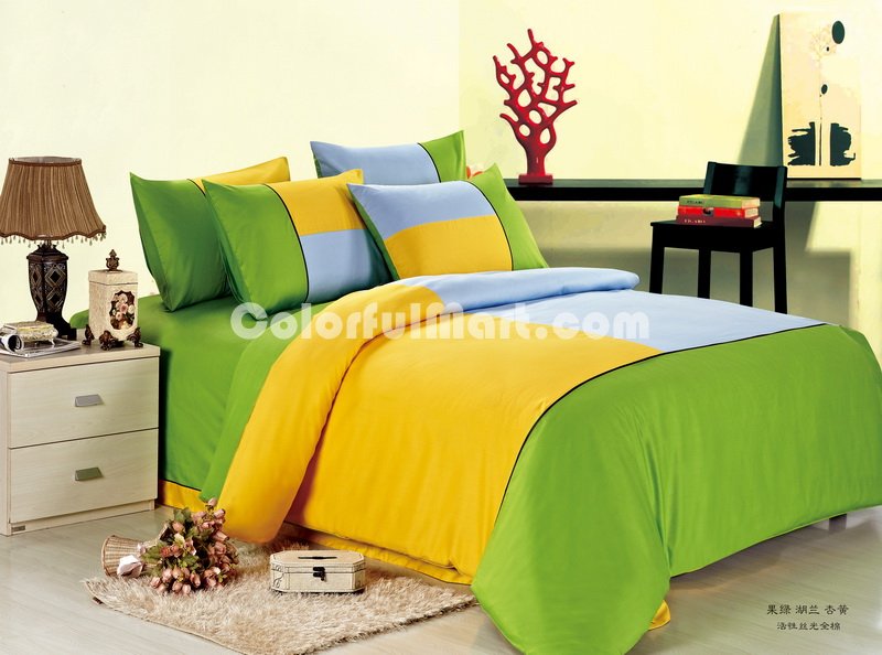 Green Blue And Yellow Teen Bedding Kids Bedding - Click Image to Close