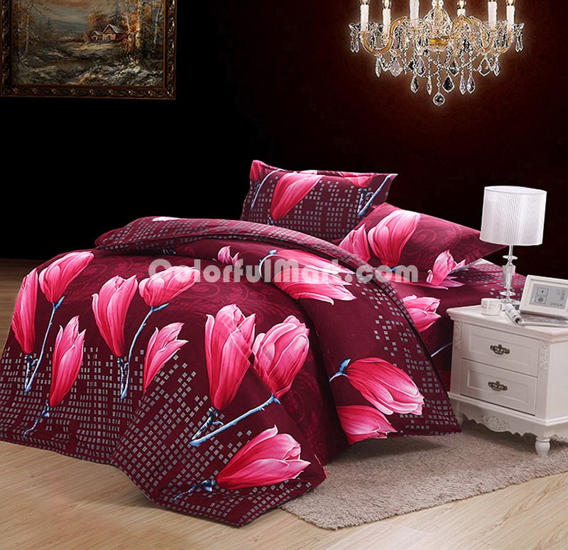 Delicate And Charming Flowers Duvet Cover Set 3D Bedding - Click Image to Close