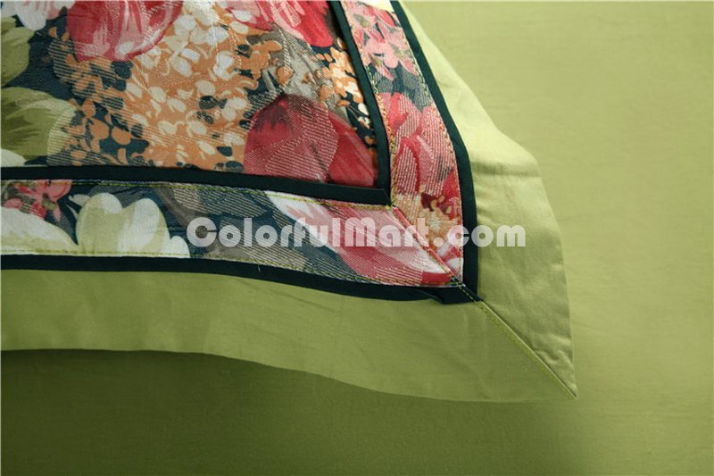 Brussels Green Flowers Bedding Luxury Bedding - Click Image to Close