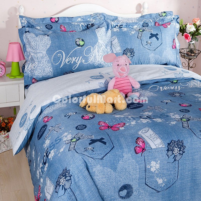 Princess Jeans Kids Bedding Sets For Girls - Click Image to Close