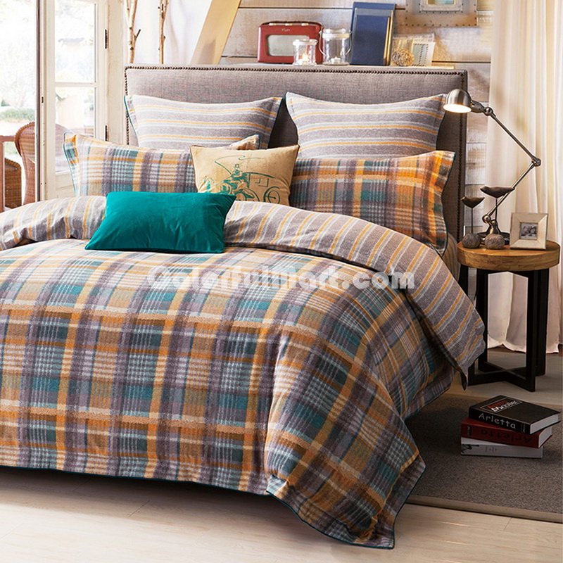 Fantasy Yellow Bedding Set Modern Bedding Collection Floral Bedding Stripe And Plaid Bedding Christmas Gift Idea - Click Image to Close