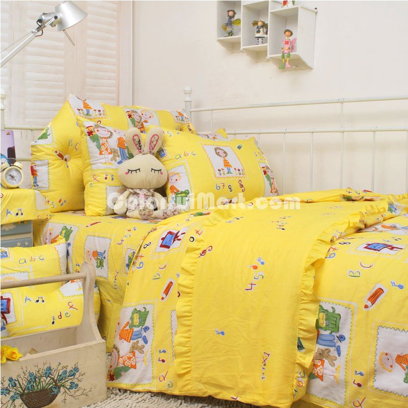 Boys And Girls Yellow Girls Princess Bedding Sets - Click Image to Close