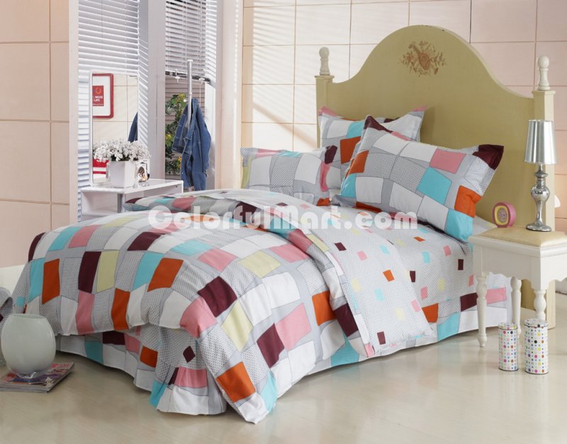 Grid Melody Cheap Kids Bedding Sets - Click Image to Close