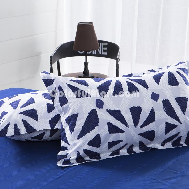 Radial Pattern Blue Bedding Set Modern Bedding Cheap Bedding Discount Bedding Bed Sheet Pillow Sham Pillowcase Duvet Cover Set - Click Image to Close