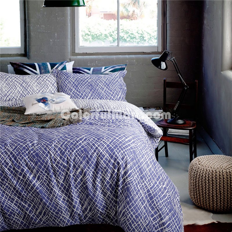 Abstractionism Blue Bedding Set Teen Bedding Dorm Bedding Bedding Collection Gift Idea - Click Image to Close