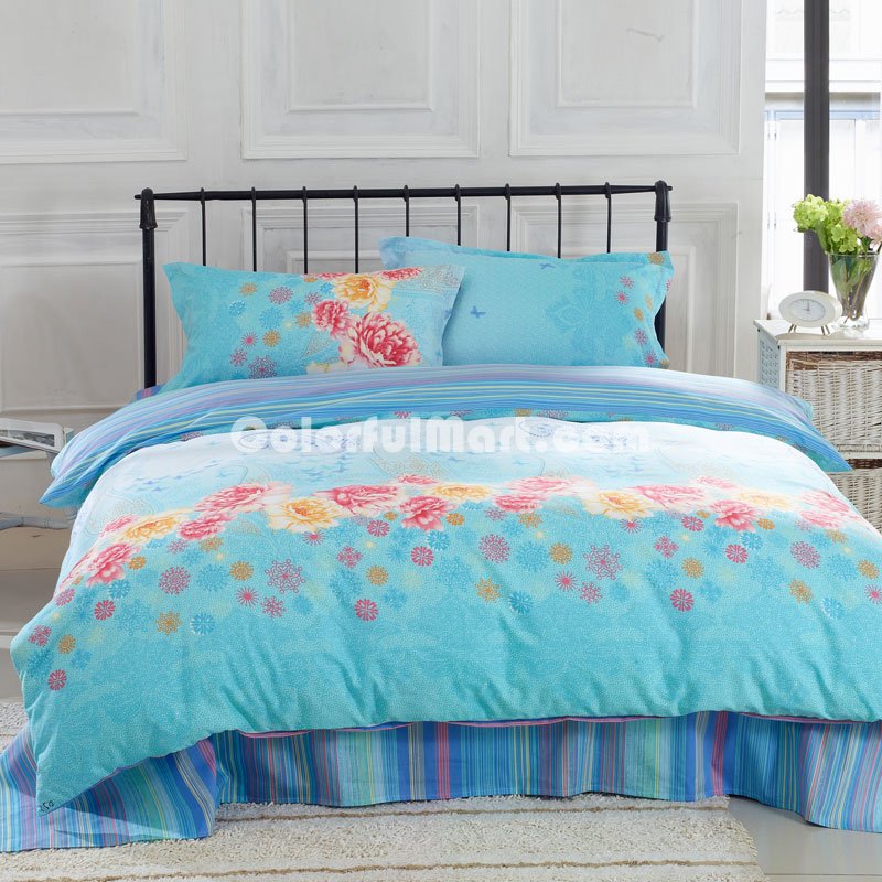 Butterfly Love Flowers Modern Bedding Sets - Click Image to Close