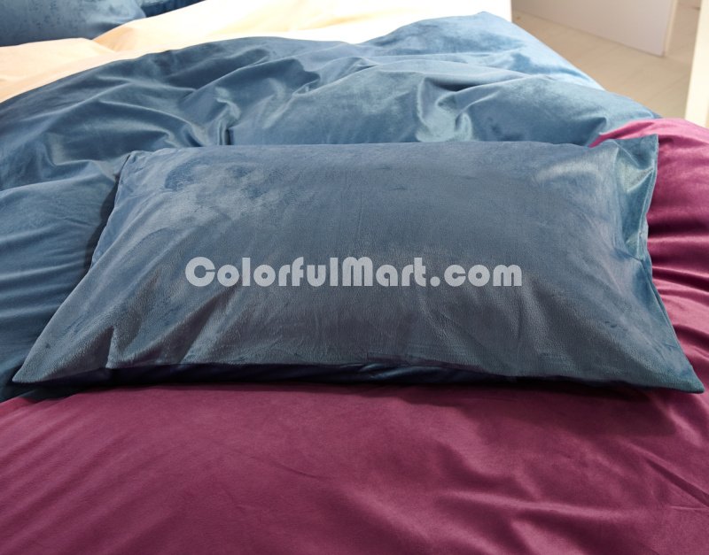 Man In The Vineyard Blue Velvet Bedding Modern Bedding Winter Bedding - Click Image to Close