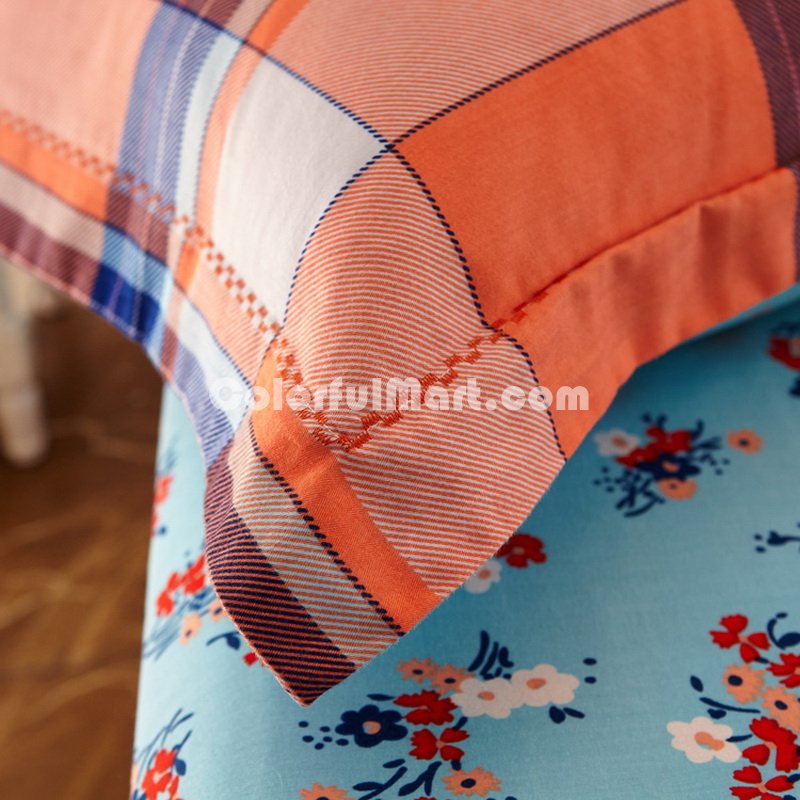 Affection Light Blue Cotton Bedding 2014 Duvet Cover Set - Click Image to Close