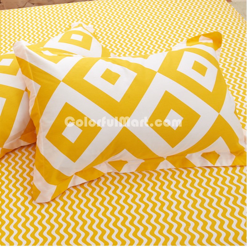 Rhombus Yellow Bedding Kids Bedding Teen Bedding Dorm Bedding Gift Idea - Click Image to Close