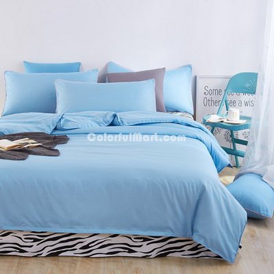 Zebra Print Blue Bedding Set Duvet Cover Pillow Sham Flat Sheet Teen Kids Boys Girls Bedding