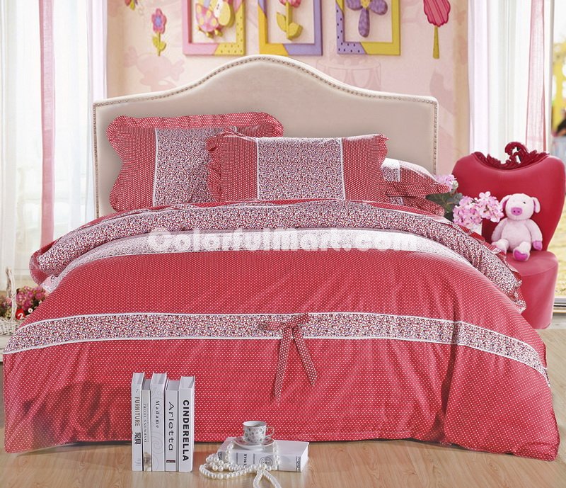 Fallen Flowers Red Princess Bedding Teen Bedding Girls Bedding - Click Image to Close