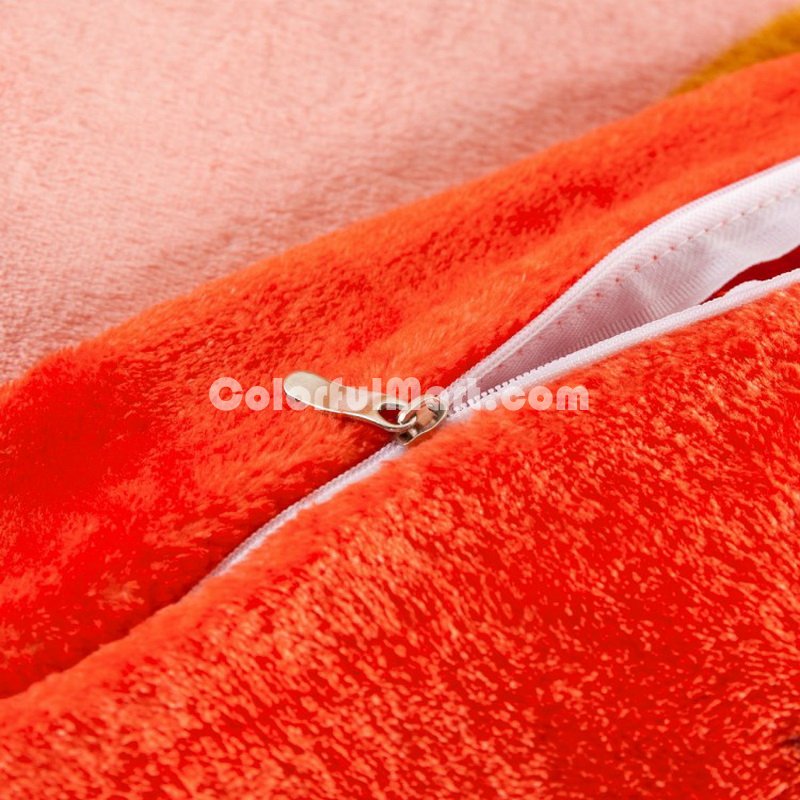 Maple Leaf Orange Flowers Bedding Flannel Bedding Girls Bedding - Click Image to Close