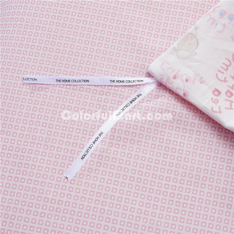 Little Sheep Pink Bedding Set Teen Bedding Dorm Bedding Bedding Collection Gift Idea - Click Image to Close
