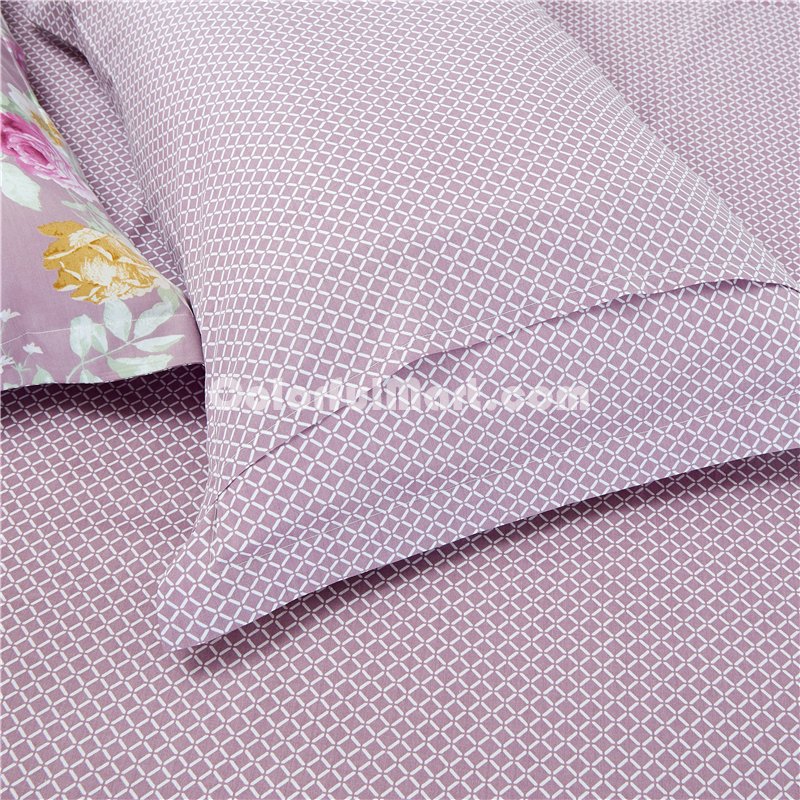 Bouquet Purple Bedding Set Teen Bedding Dorm Bedding Bedding Collection Gift Idea - Click Image to Close