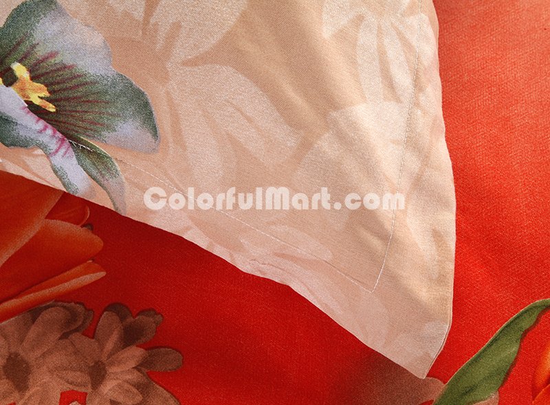 Petunias Fleshcolor Bedding 3D Duvet Cover Set - Click Image to Close