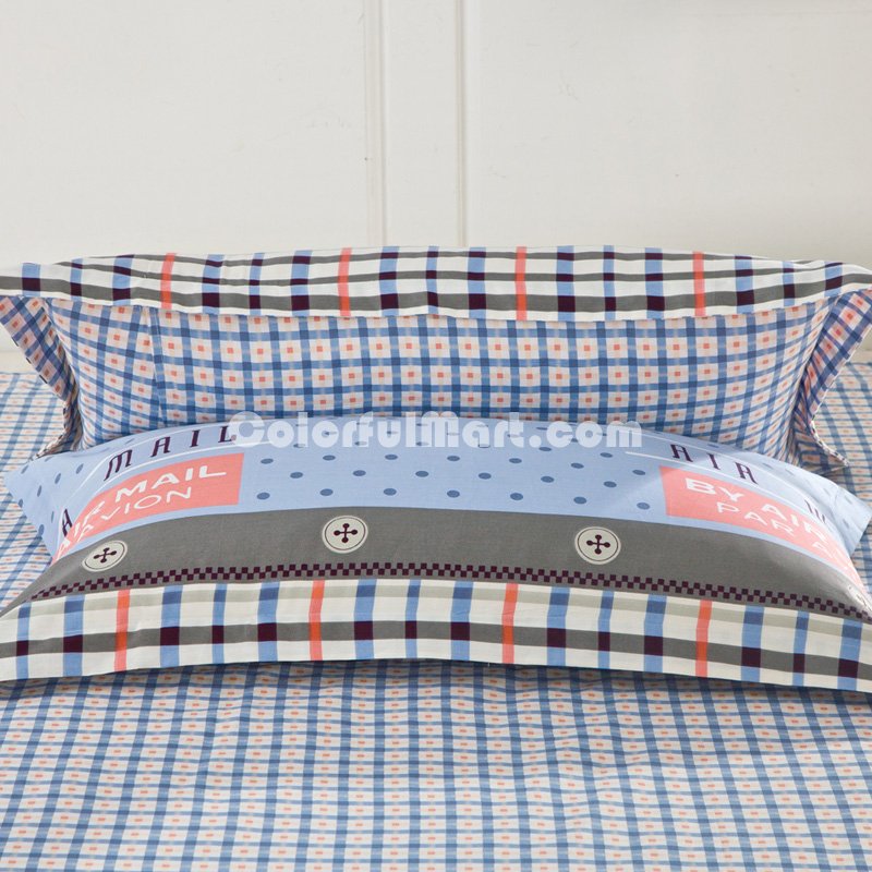 Air Mail Blue Bedding Set Kids Bedding Teen Bedding Duvet Cover Set Gift Idea - Click Image to Close