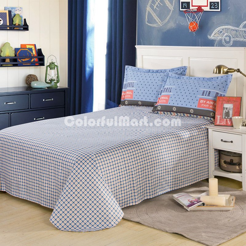 Air Mail Blue Bedding Set Kids Bedding Teen Bedding Duvet Cover Set Gift Idea - Click Image to Close
