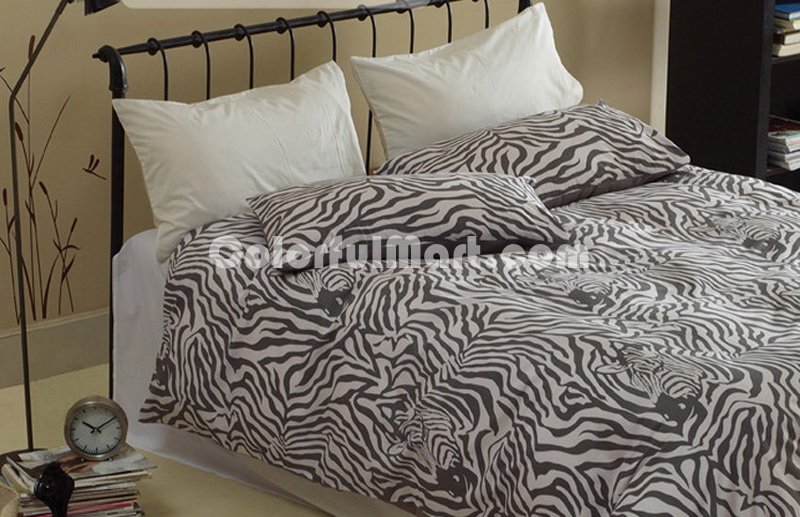 Black And White Zebra Print Bedding Sets - Click Image to Close