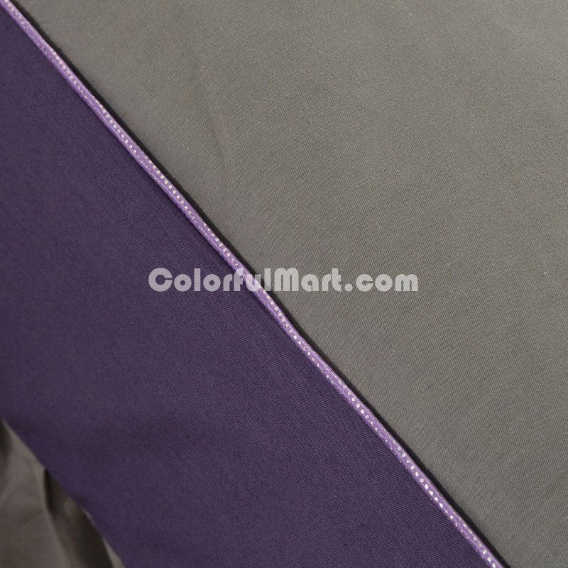 Purple And Grey Modern Bedding Cotton Bedding - Click Image to Close
