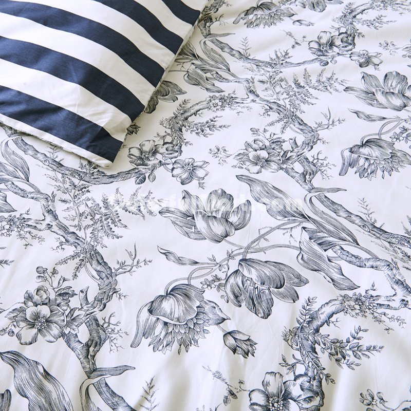 Oriana Blue Bedding Set Luxury Bedding Girls Bedding Duvet Cover Set - Click Image to Close