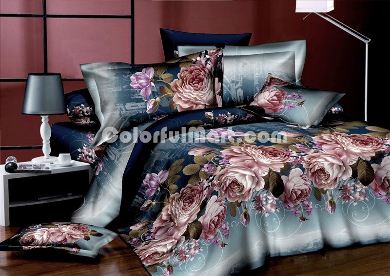 Flowers In The Countryside Bedding 3D Duvet Cover Set - Click Image to Close
