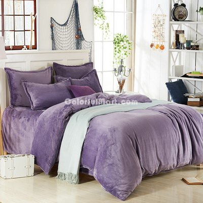 Lilac Flannel Bedding Winter Bedding