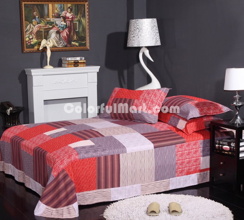 Red And Grey Cheap Modern Bedding Sets - Click Image to Close