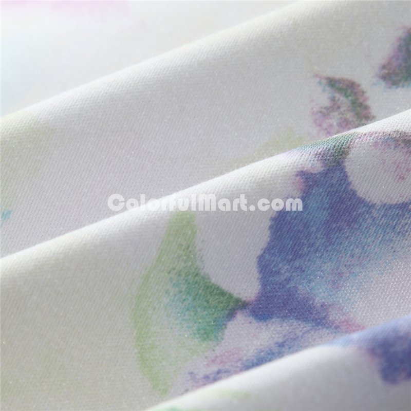 Delicate Fragrance Purple Bedding Set Girls Bedding Floral Bedding Duvet Cover Pillow Sham Flat Sheet Gift Idea - Click Image to Close