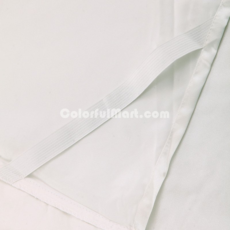 Purple And White Silk Duvet Cover Set Teen Girl Bedding Princess Bedding Set Silk Bed Sheet Gift Idea - Click Image to Close