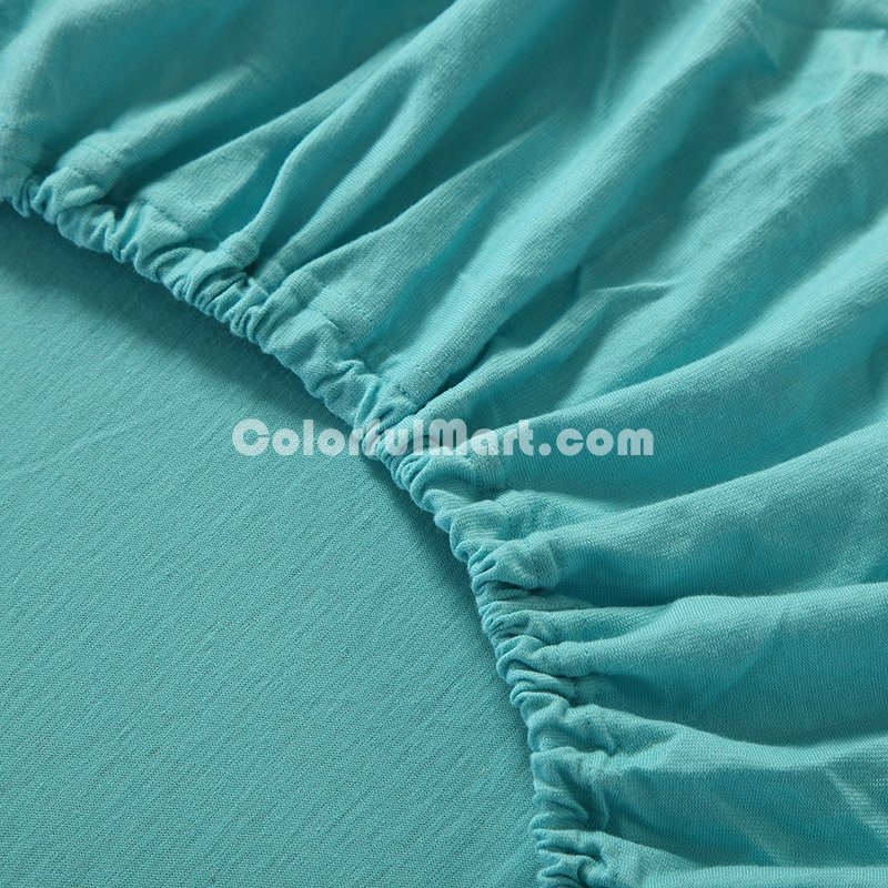 Blue Ocean Aquamarine Knitted Cotton Bedding 2014 Modern Bedding - Click Image to Close