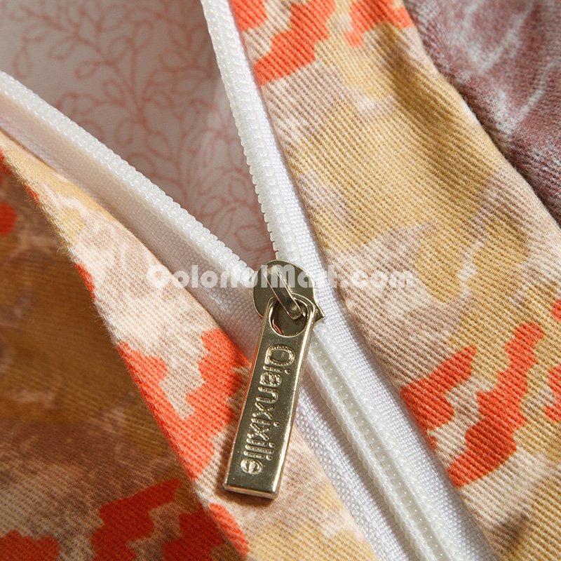 Lola Orange Duvet Cover Set European Bedding Casual Bedding - Click Image to Close