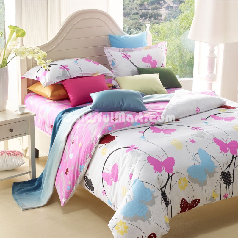 Flying Butterflies Modern Bedding Sets - Click Image to Close