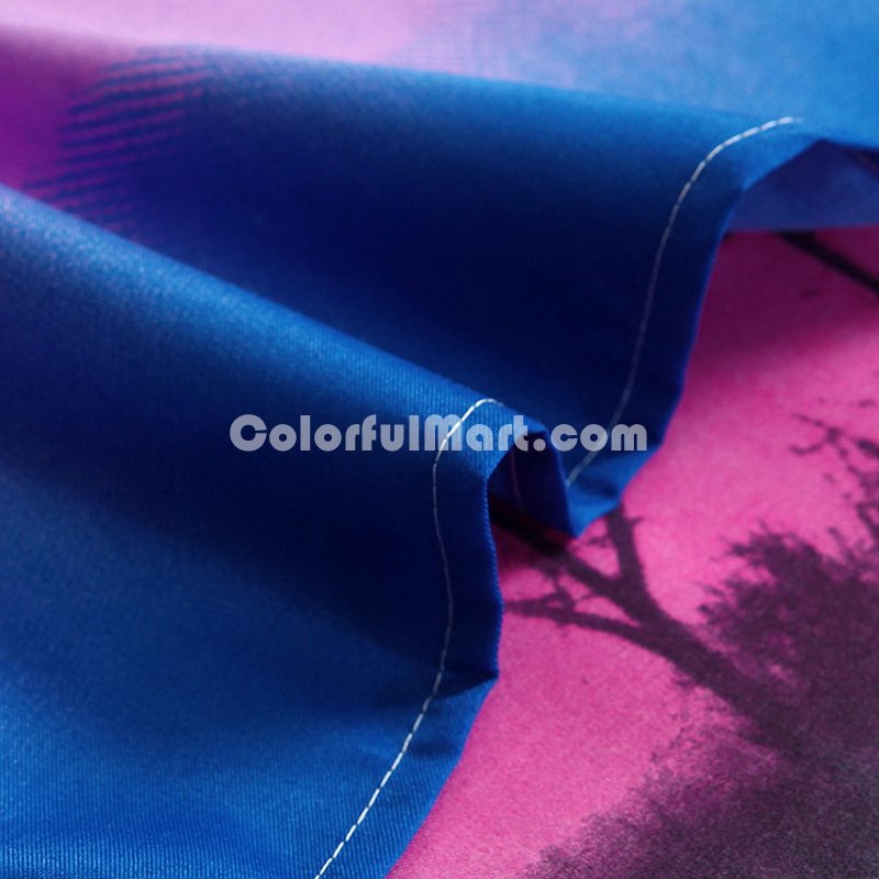 Swan Lake Purple Bedding 3D Duvet Cover Set - Click Image to Close