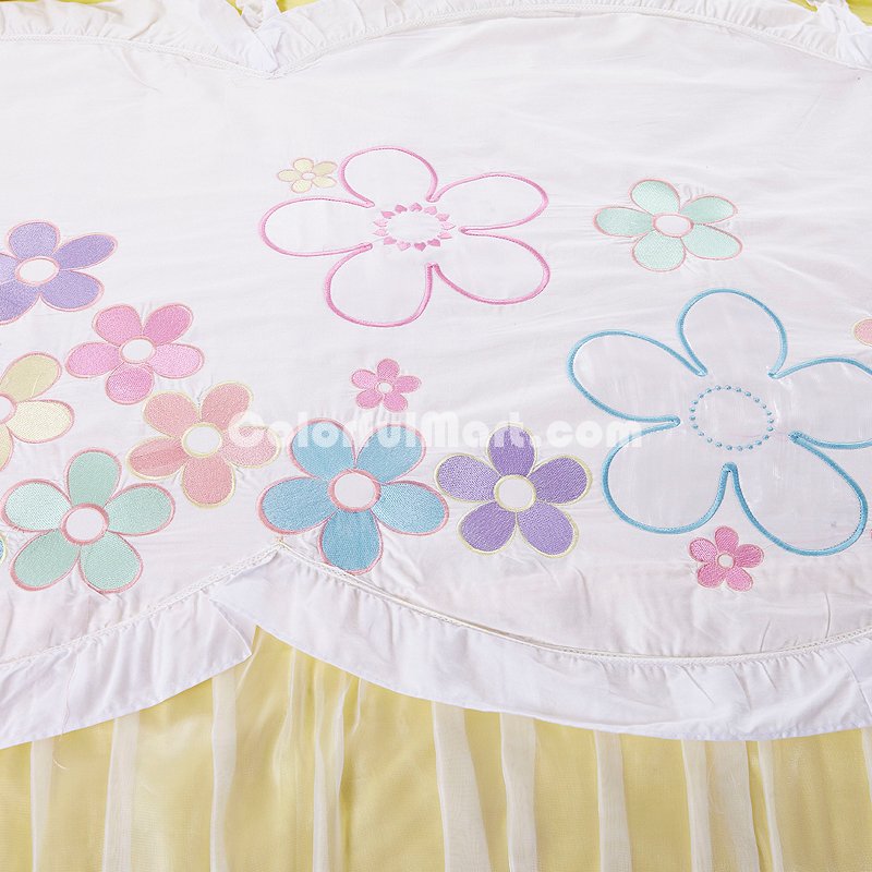 Colorful Flower Yellow Bedding Girls Bedding Princess Bedding Teen Bedding - Click Image to Close